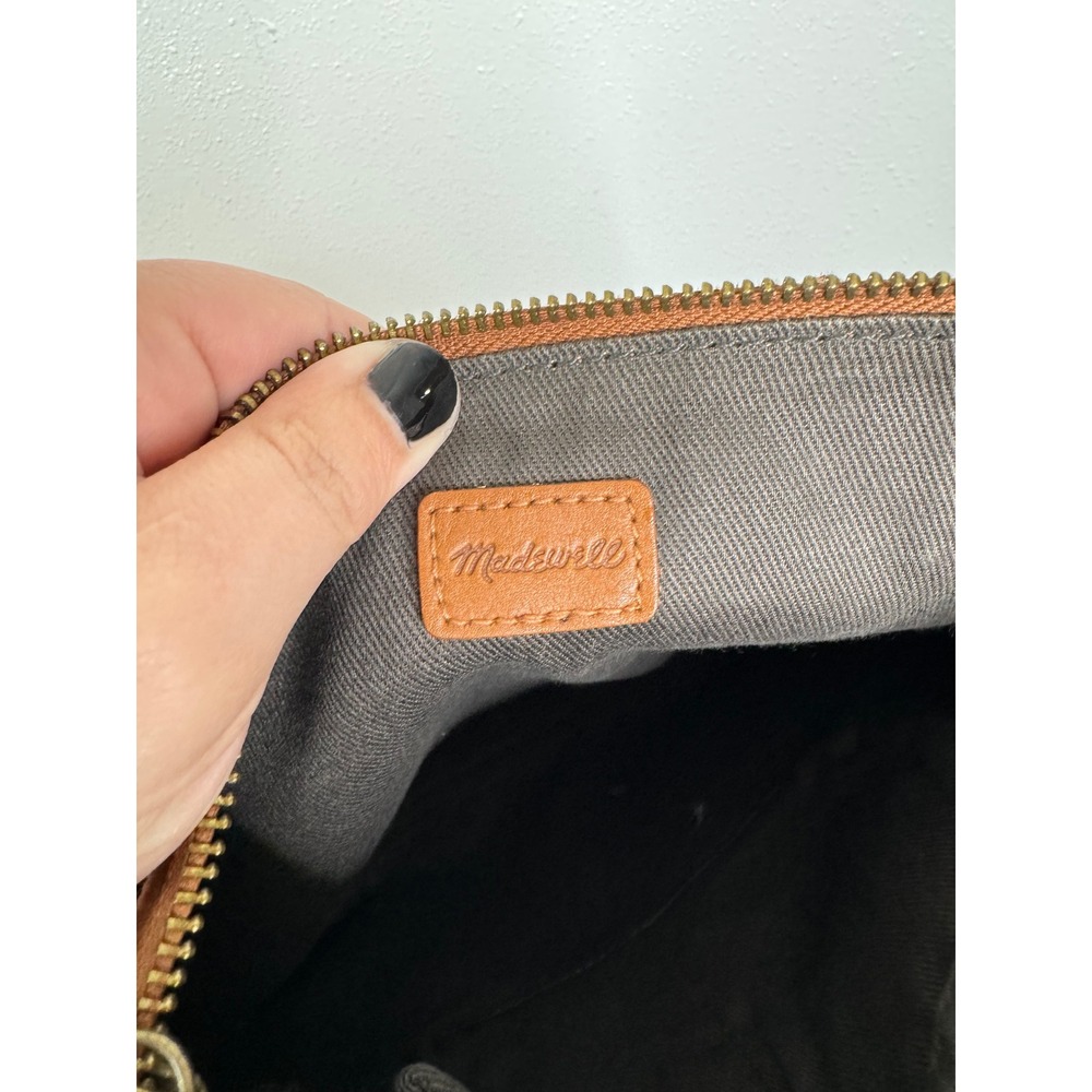 Madewell Transport Crossbody Bag English Saddle Brown Leather Monogram SEB - Picture 3 of 10